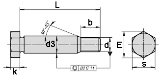 فیت بولت  استنلس استیل   ( DIN 609 ) A2-70