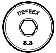 پیچ آلن گل کوتاه آچار کوچک 8/8 گالوانیزه زرد