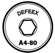 پیچ آلن گل کوتاه آچار کوچک استنلس استیل (A4-80) 316