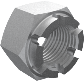 مهره چاکدار کربن استیل ( خشکه ) کلاس 8 داکرومات