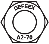 مهره کاسه نمدی استنلس استیل (A2-70) 304